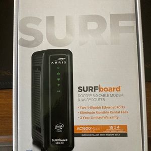 ARRIS (NEW IN BOX) Surfboard Modem Router.